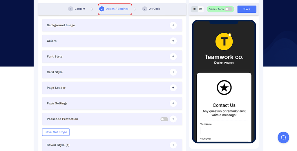 The image showcases Step 8: Customize the QR code design