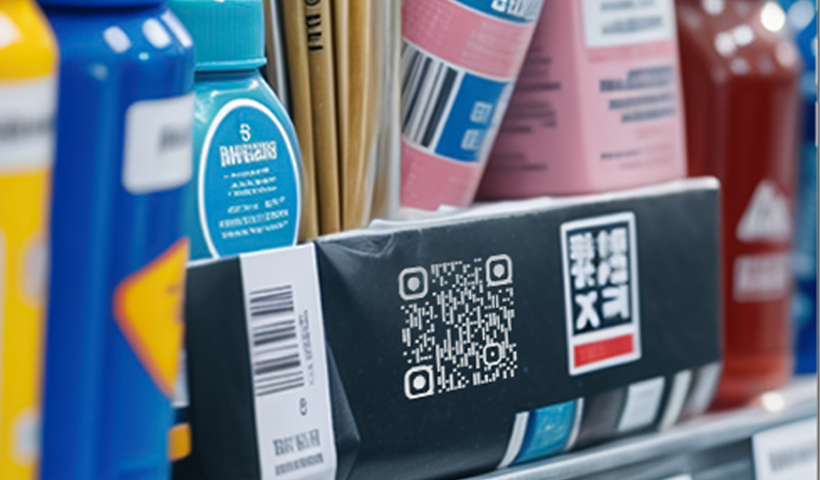 The image is about in-store experience, using qr codes for  