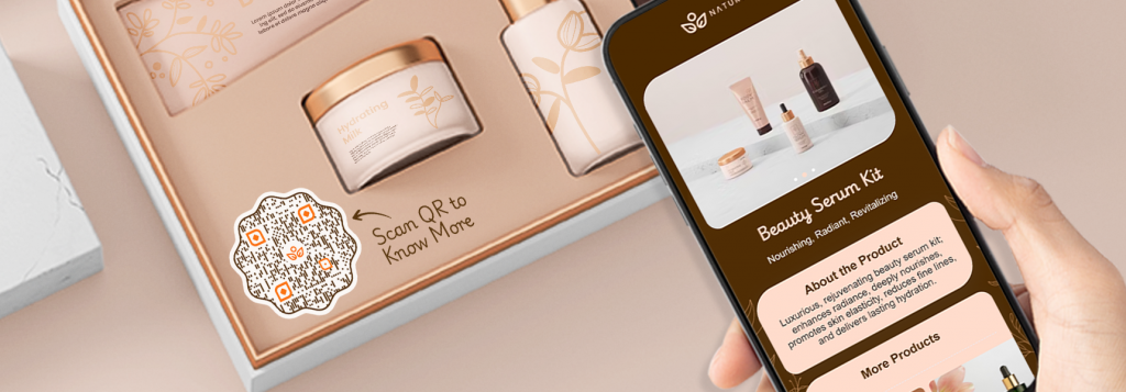 product details displayed on phone after scanning qr  code