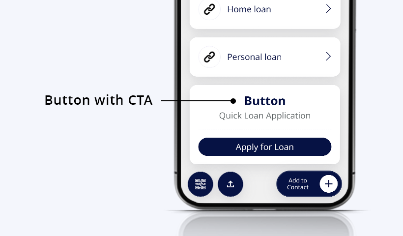 Digital business cards: button with CTA