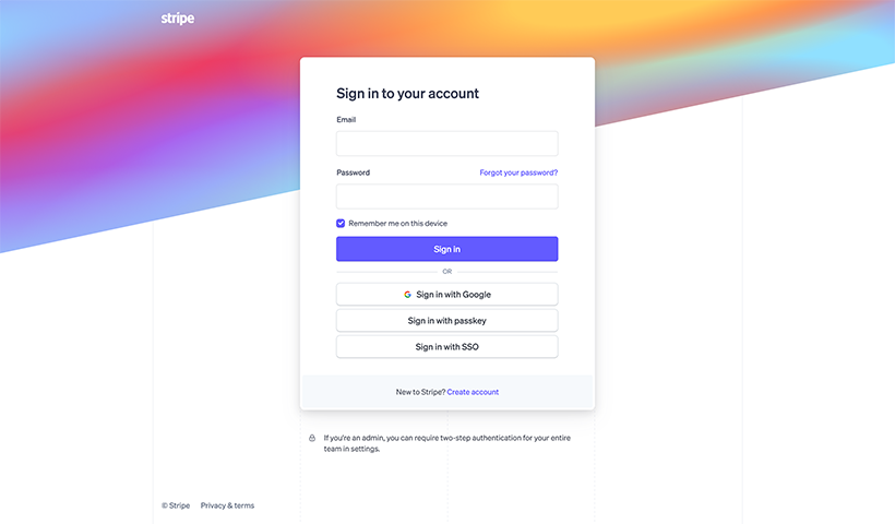 Sign up at Stripe and complete the necessary business verification.