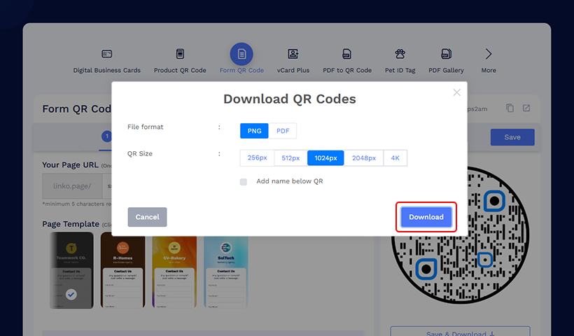 Step 4: Download, test, and include your QR code on the RSVP card.