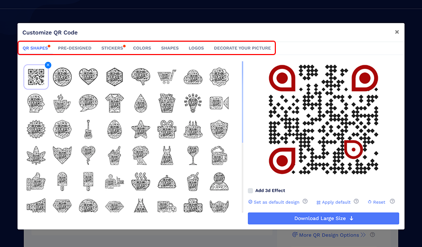 Step 3: Customize your QR code's design to match your event theme.