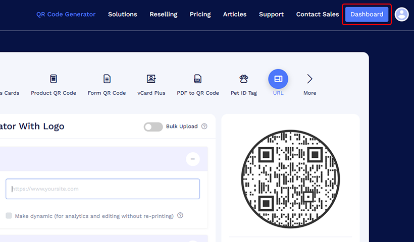 Step 1 - Log in to QRCodeChimp