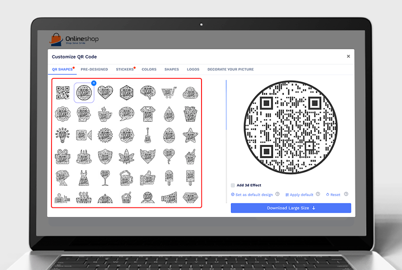 Step 6: Customize QR Code: Adjust QR design, branding, frame, and logo integration.