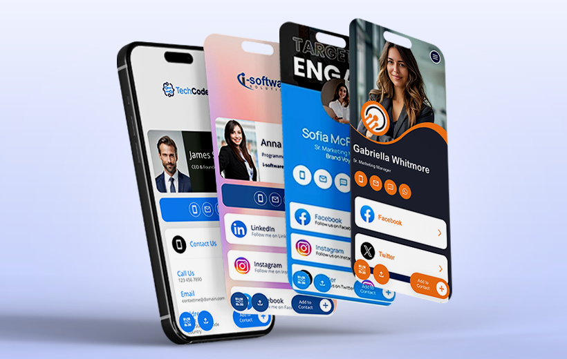 Managing clients’ digital business cards