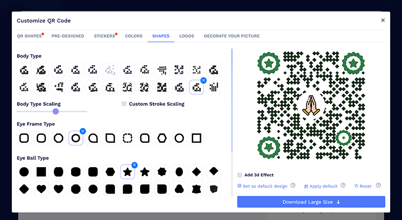 Step 4: Go to the ‘Design, Color, and Decorate QR Code’ section to design and customize the QR code. 