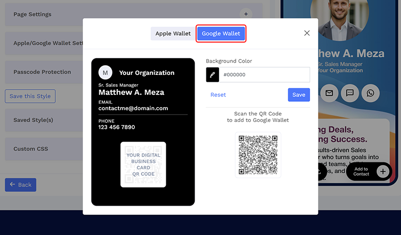 Click Google Wallet.