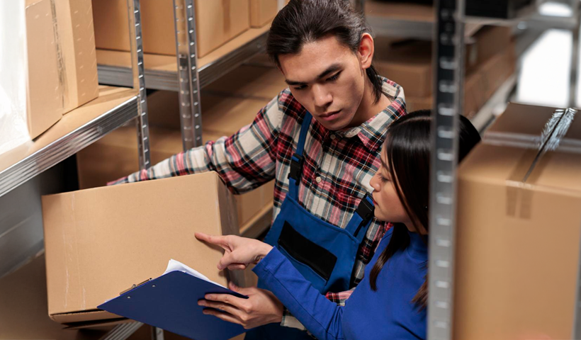 Two young people are working to avoid  poor product quality checks and choosing unreliable suppliers