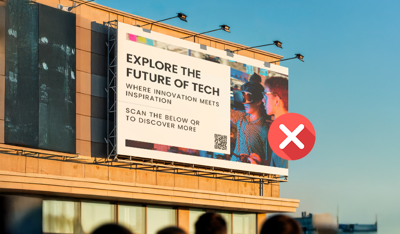 Don’ts when using QR codes for events