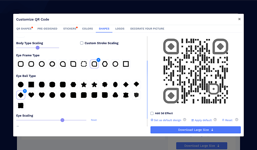Customize the QR code