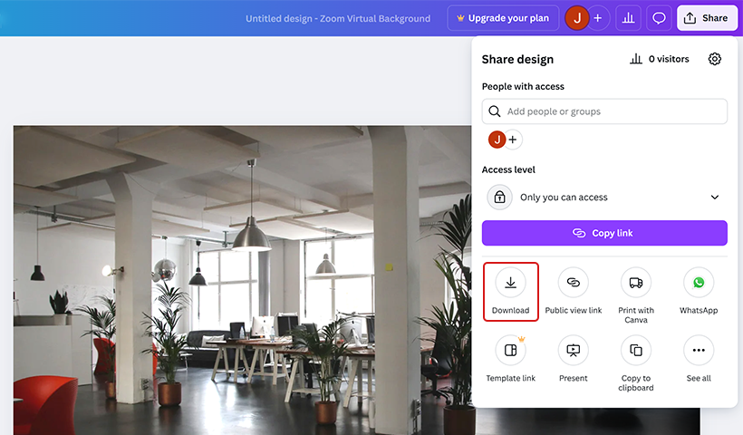 Download your Canva design