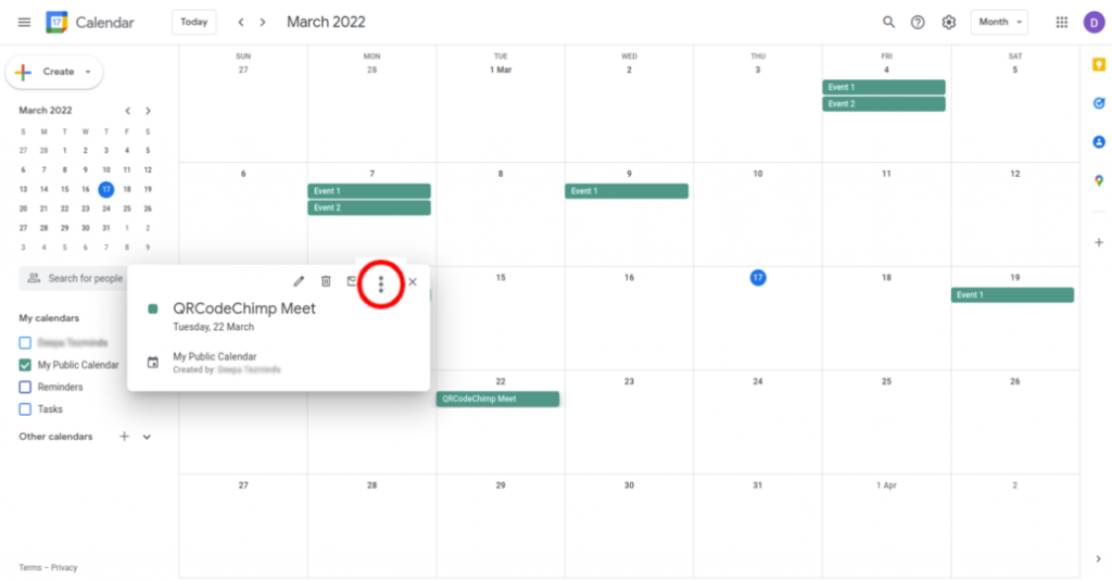 Google Calendar QR Code: Let your event get saved on their phones